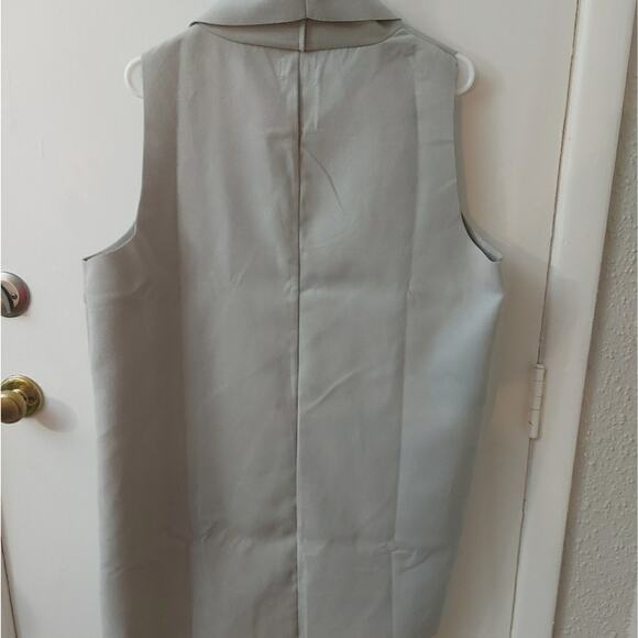 Mud Pie Harbor NEW Gray Duster Vest Lagenlook M/L Corporate Siren Slow Fashion - Picture 4 of 9